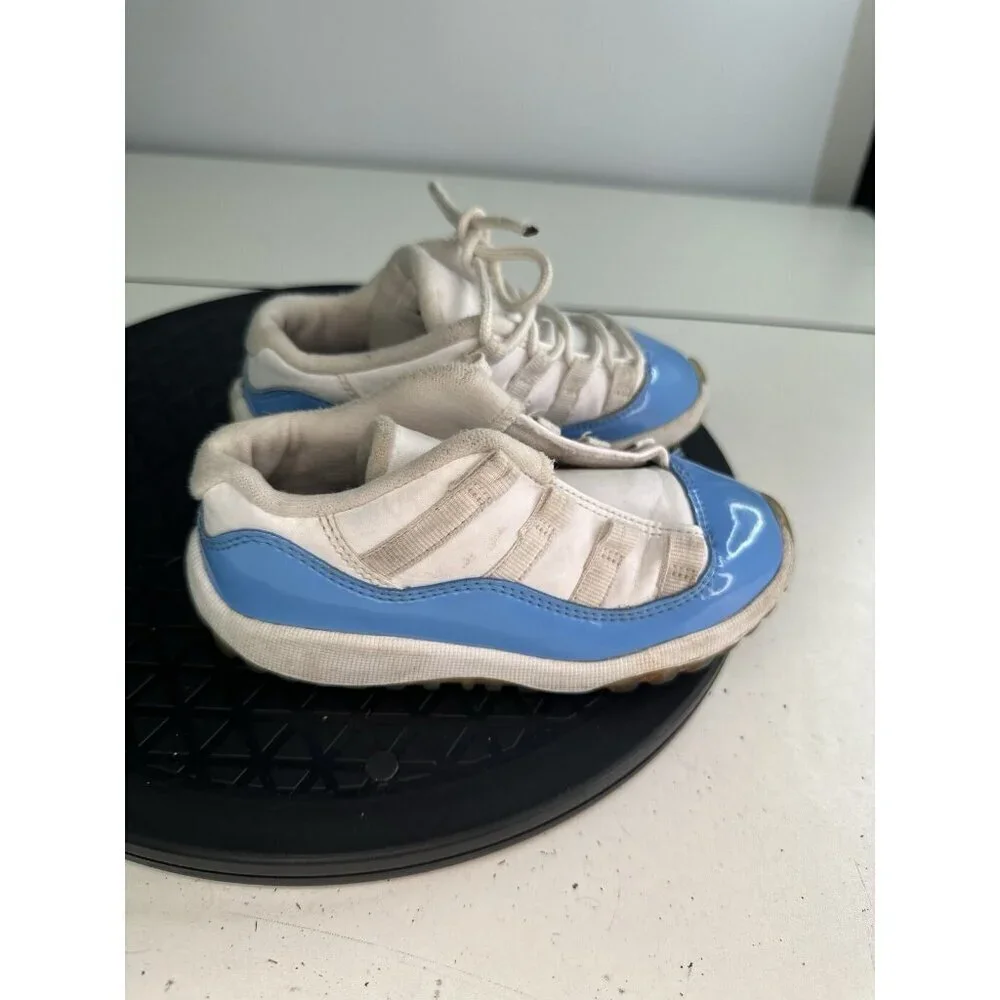 FOR PARTS - Nike Kids Air Jordan 11 505836-106 White Shoes Sneakers SZ 9C